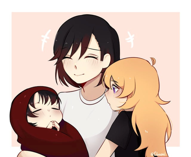 Mom (Summer) with young Yang and Ruby. A mother's promise.