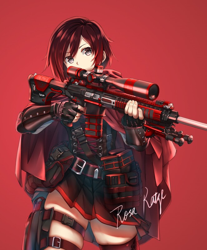 Tactical Ruby Rose with her Knight's Armament M110.